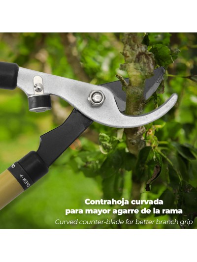 Tijeras Podar Profesional Acero Telescópica 2 Manos