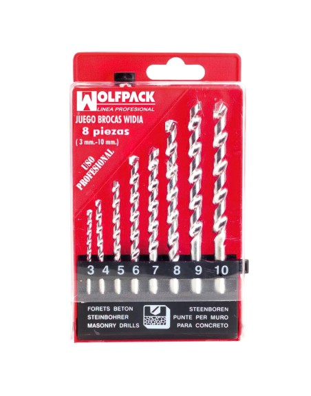 Estuche Brocas Widia Profesional Wolfpack  8 Piezas