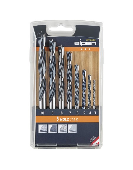 Estuche Brocas Alpen Madera   8 Piezas