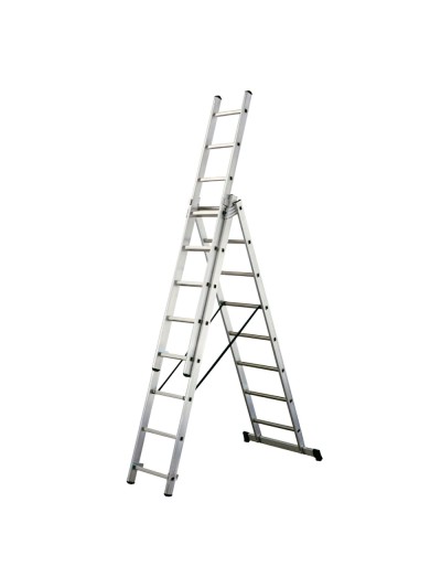 Escalera Aluminio Industrial 14+14+14   3x4 mt.