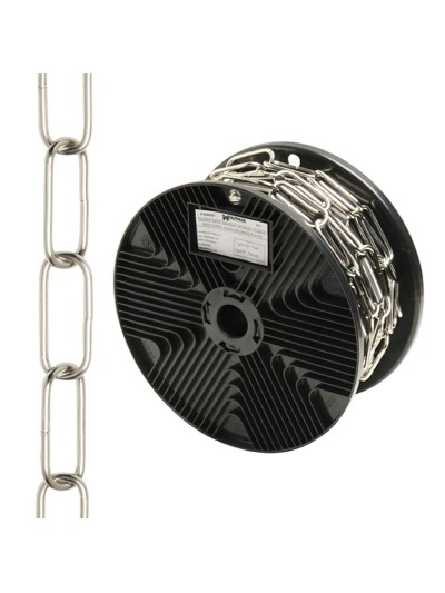 Cadena Decorativa Lisa Plateada 3,4x43 mm. Rollo 20 metros