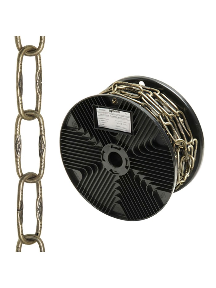 Cadena Decorativa Grabada Cuero 4,0x46 mm. Rollo 20 metros