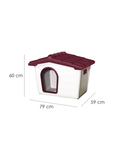 Caseta Perro Resina 80x56x60 cm.