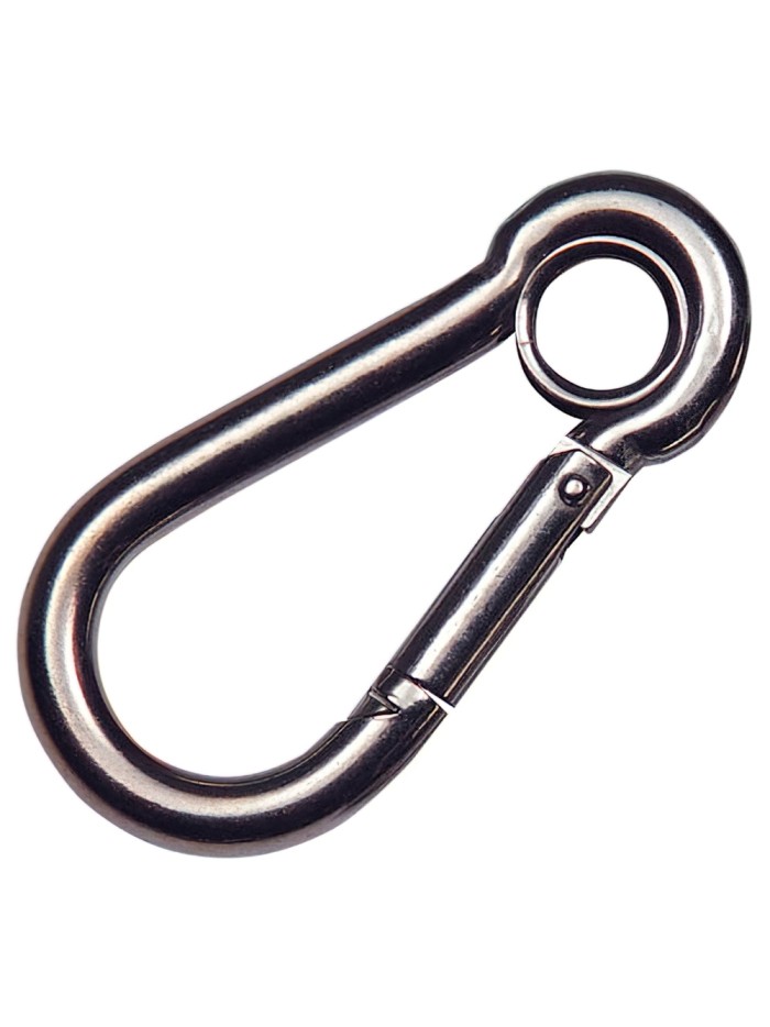 Mosqueton Bombero Inoxidable Con Ojo  60 mm. Uso domestico