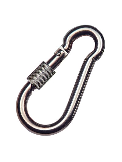 Mosqueton Bombero Inoxidable Con Seguro  100x10 Uso domestico