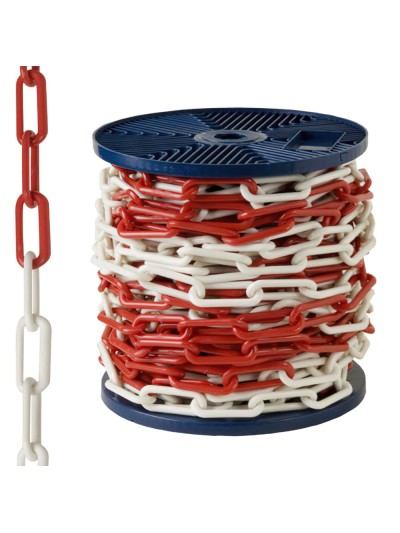 Cadena Plastico Bicolor   8 mm.  Rollo 25 metros