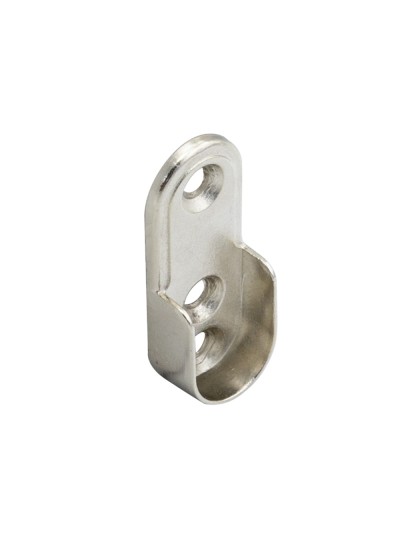 Soporte Lateral Barra Oval Niquel 15x22 mm.