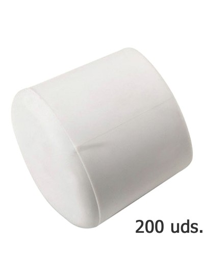 Contera Plastico Redonda Exterior Blanca 30 mm. Bolsa 200 Unidades