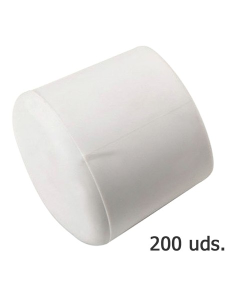 Contera Plastico Redonda Exterior Blanca 30 mm. Bolsa 200 Unidades