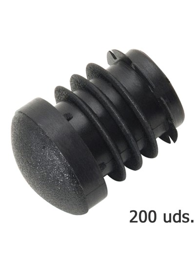 Contera Plastico Redonda Interior Negra Para Tubo Exterior Ø 30 mm. Bolsa 200 Unidades