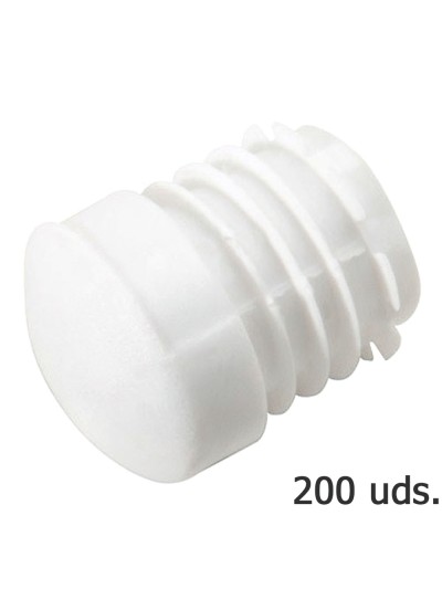 Contera Plastico Redonda Interior Blanca Para Tubo Exterior Ø 26 mm. Bolsa 200 Unidades