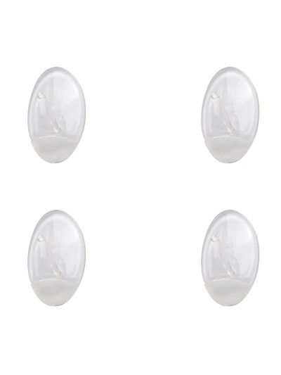 Colgador Oryx  Transparente Pequeño (Blister 4 Unidades) Adhesivo