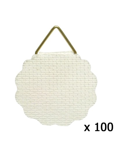 Colgador Tela Engomado  (Bolsa 100 Unidades)