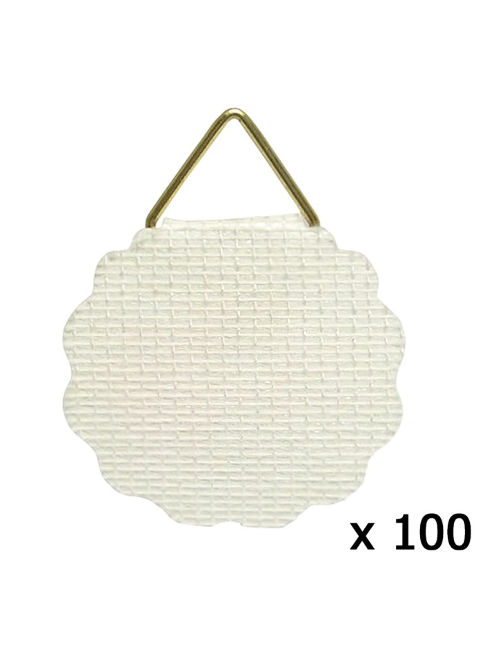 Colgador Tela Engomado  (Bolsa 100 Unidades)