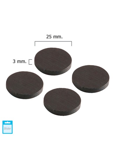 Iman Wolfpack Ferrita Disco Ø 25x3 mm. (Blister 4 Piezas)
