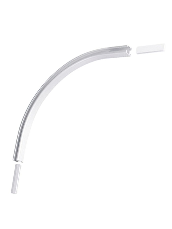 Codo Con Empalme Para Riel Aluminio P-950 Blanco Codo Con Empalme Para Riel Aluminio P-950 Blanco