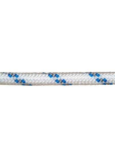 Cuerda Poliester Trenzada Blanco / Azul 18 mm. Bobina 100 m.