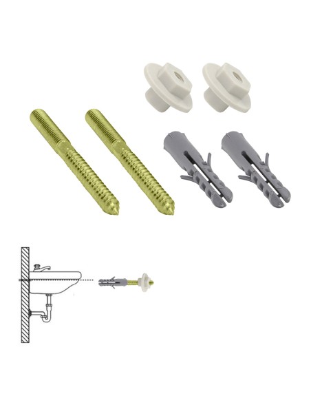 Kit Sanitario Fijacion Lavabo  10x110 mm. (2 Piezas)