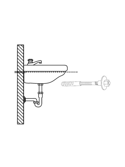 Kit Sanitario Fijacion Lavabo  10x110 mm. (2 Piezas)