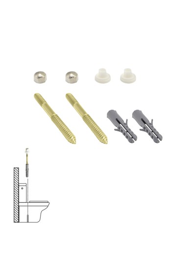 Kit Sanitario Fijacion Wc  5x75 mm. Bicromatado (2 Piezas)