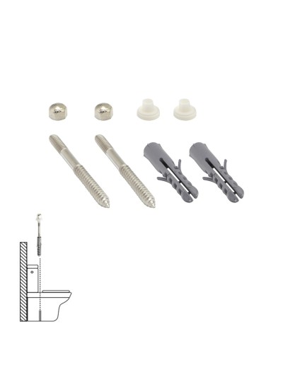 Kit Sanitario Fijacion Wc  6x80 mm. Inoxidable (2 Piezas)