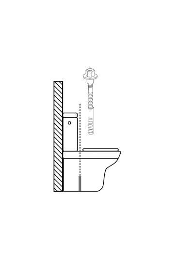 Kit Sanitario Fijacion Wc  6x80 mm. Inoxidable (2 Piezas)
