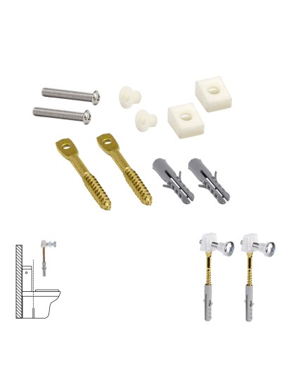 Kit Sanitario Fijación Wc  Horizontal 5x70 mm. (2 Piezas)