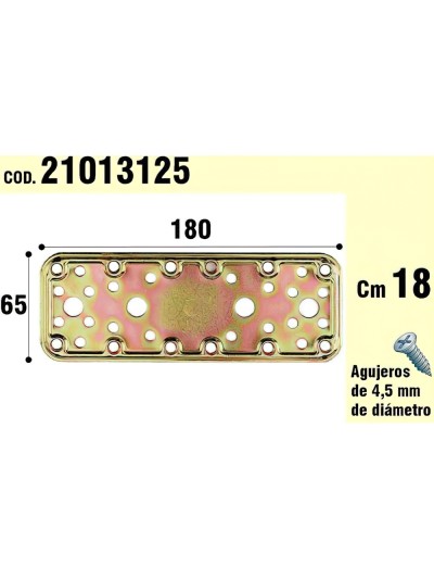 Soporte Para Madera Placa Bicromatada 65x180 mm.