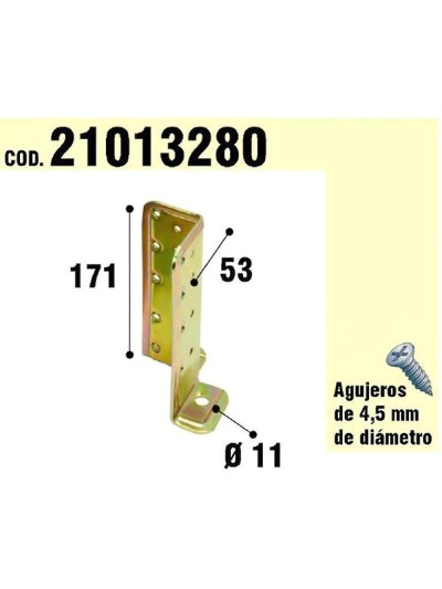 Soporte Para Madera Anclaje Bicromatado Regulable