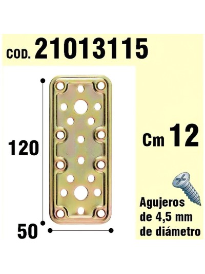 Soporte Para Madera Placa Bicromatada 50x120 mm.