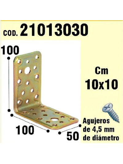 Soporte Para Madera Ángulo  50x 100x 100 mm.