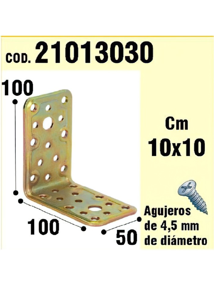 Soporte Para Madera Ángulo  50x 100x 100 mm.