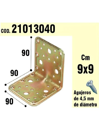 Soporte Para Madera Ángulo  90x90x90 mm.