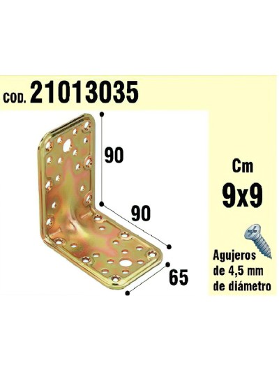 Soporte Para Madera Ángulo  65x90x90 mm.