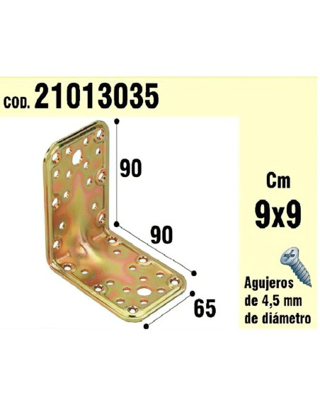 Soporte Para Madera Ángulo  65x90x90 mm.