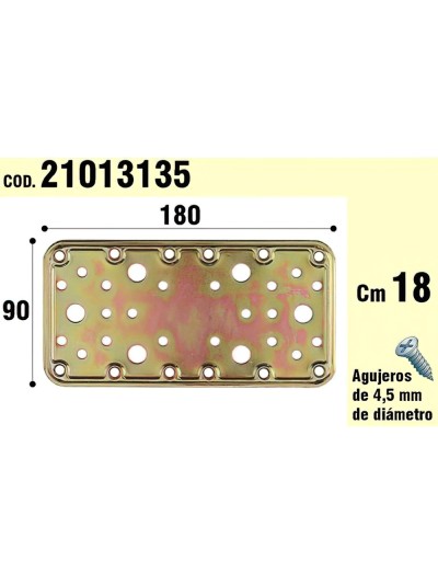 Soporte Para Madera Placa Bicromatada 90x180 mm.