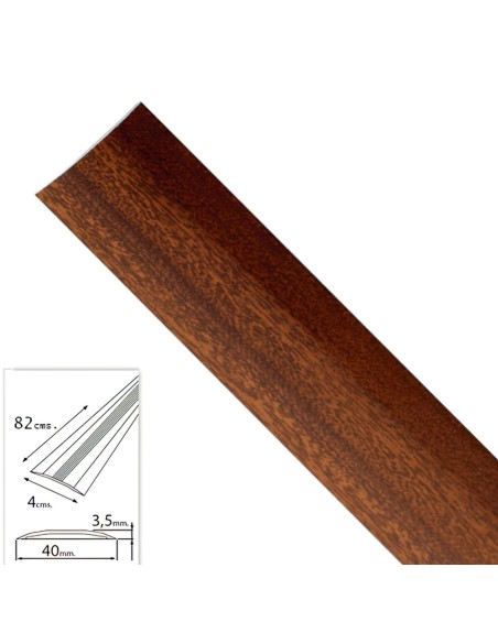 Tapajuntas Adhesivo Para Moquetas Metal Sapeli   82,0 cm.