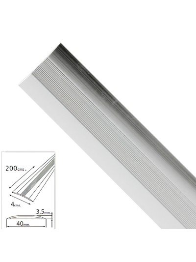 Tapajuntas Adhesivo Para Moquetas Metal Plata 200,0 cm.