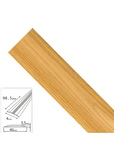 Tapajuntas Adhesivo Para Moquetas Metal Roble   98,5 cm.