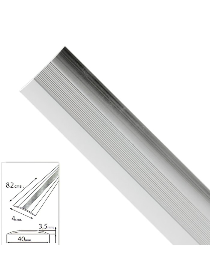 Tapajuntas Adhesivo Para Moquetas Metal Plata   82,0 cm.