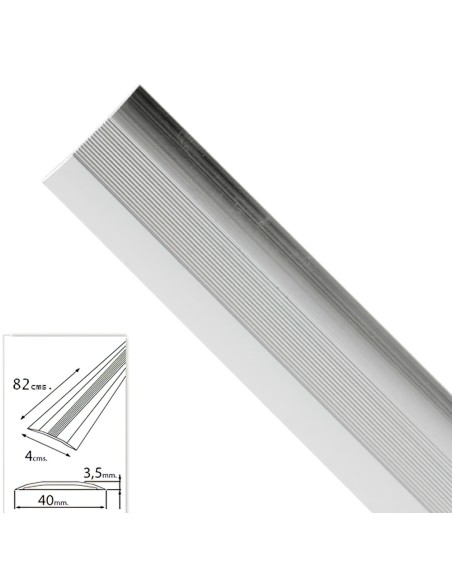 Tapajuntas Adhesivo Para Moquetas Metal Plata   82,0 cm.