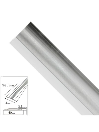 Tapajuntas Adhesivo Para Moquetas Metal Plata   98,5 cm.