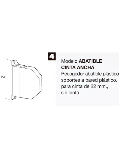 Recogedor Persiana Abatible Blanco Cinta 22 mm.