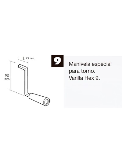 Manivela Para Torno Persiana Corta Blanca
