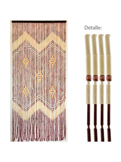 Cortina Puerta 42 Tiras Bambu 90x200 cm.