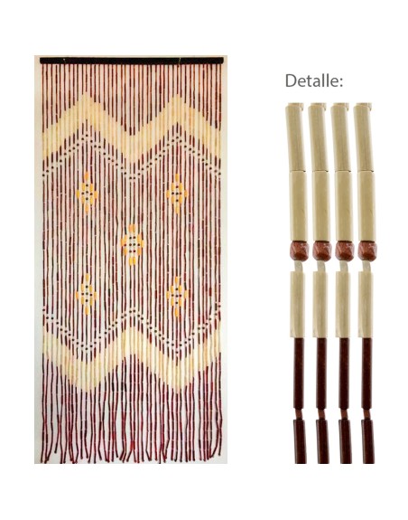 Cortina Puerta 42 Tiras Bambu 90x200 cm.