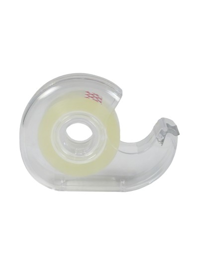 Cinta Celo Adhesivo Transparente 18 mm. x 33 Mts. Con Dispensador.