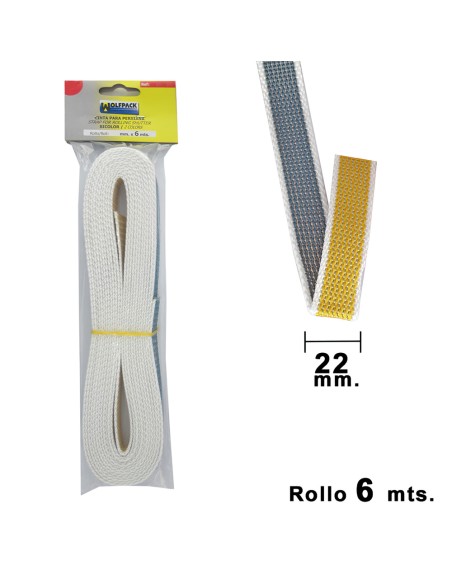 Cinta Persiana Wolfpack Bicolor 22 mm. Rollo 6 metros