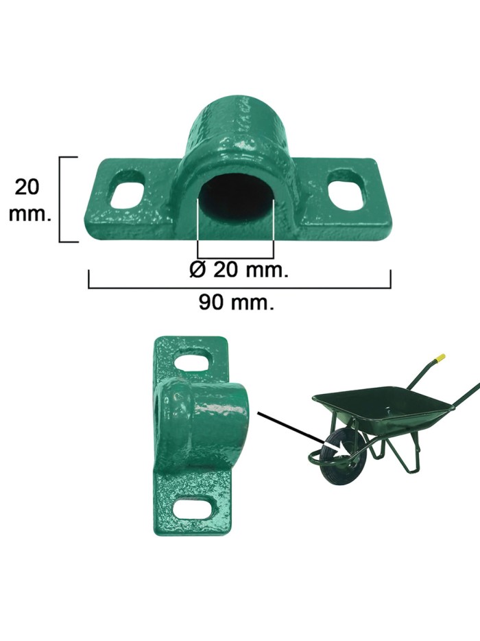 Cojinete Metal Para Carretilla Obra Verde