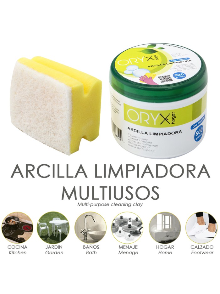 Arcilla Limpiadora Multiusos Tarro 500 gramos.